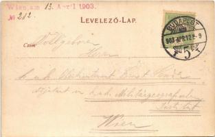 1903 Budapest, Ferenc József híd, piac. Dr. Trenkler és Társa kiadása