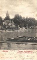 1903 Budapest XIII. Margitszigeti forrás, evezős csónakok. Komlós A. és Társa kiadása (fl)