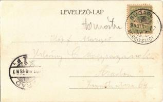 1903 Budapest XIII. Margitszigeti forrás, evezős csónakok. Komlós A. és Társa kiadása (fl)