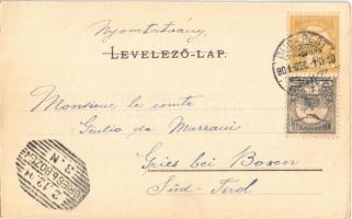 1901 Budapest I. Mátyás templom, oldali díszkapu. Ganz Antal 105. (EK)