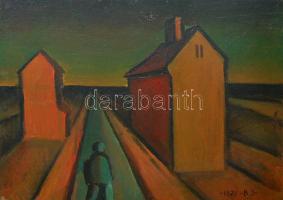 B.J. 1976 jelzéssel: Út a végtelenbe olaj-farost 30x43 cm