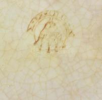 Antik Hollóházi magyar címeres fajansz dísz tányér. Kézzel festett, jelzett, apró lepattanásokkal. d...