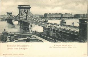 Budapest, Lánchíd. Edgar Schmidt kiadása