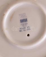 Zsolnay kék virágos gyertyatartó pár. Kézzel festett, jelzett, hibátlan. 13,5 cm