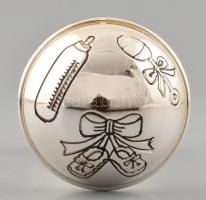 The Leonardo collection ezüstözött gyermek csörgő eredeti dobozában / Leonardo collection silver pla...