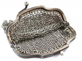 Fém mini pénztárca, apró kopásnyomokkal, 7x6 cm