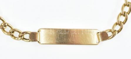 Arany (Au) 14K karkötő, jelzett, h: 22 cm, nettó: 15,30 gr.