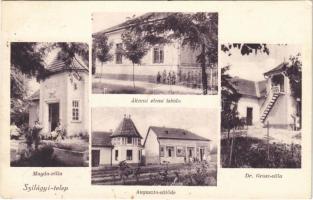 Szilágyitelep, Szilágyi-telep (Szigethalom); Magda és Dr. Grosz villa, állami elemi iskola, Auguszta sütöde