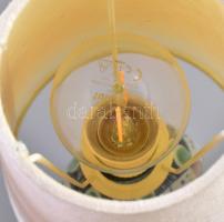 Svéd Tilgmans kerámia lámpa búrával, jelzett, hibátlan, m: 31 cm