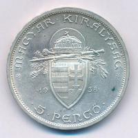 1938. 5P Ag "Szent István" T:1-,2 patina, ph.
Adamo P8.1