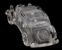 Daum France jelzéssel üveg autó, kis kopásnyomokkal, h: 16 cm