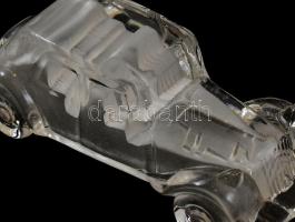 Daum France jelzéssel üveg autó, kis kopásnyomokkal, h: 16 cm