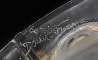 Daum France jelzéssel üveg autó, kis kopásnyomokkal, h: 16 cm