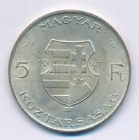 1947. 5Ft Ag "Kossuth" T:1-,2 patina 
Adamo F8.1