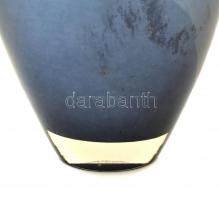 Salviati jelzéssel kék üveg váza, kis kopásnyomokkal, m: 34 cm