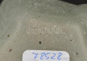 Cenedese jelzéssel üveg váza, kis kopásnyomokkal, m: 21 cm