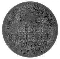 1870KB 10kr Ag "Váltó Pénz" T:3 patina 
Adamo M10.1