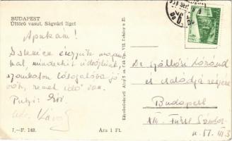 Budapest II. Ságvári-liget Úttörő Gyermekvasút vasútállomás (Szépjuhászné). Képzőművészeti Alap Kiad...