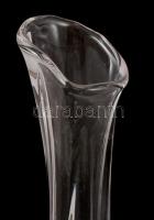 Francia üveg váza, jelzett, kis kopásnyomokkal, m: 35 cm