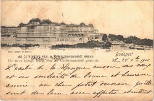 1901 Budapest I. Az új királyi vár a Krisztinavárostól nézve. Ganz Antal (fl)