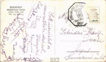 1941 Budapest, Nemzetközi Vásár, M. Kir. Posta Rádió Üzenetek, Studió, Gamma + So. Stpl (EK)
