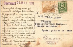 1931 Felsőőr, Oberwart; Bezirksstiftungskrankenhaus / Kerületi Alapítvány Kórháza / hospital (EK)