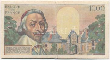 Franciaország 1954. 1000Fr T:III- kis szakadások
France 1954. 1000 Francs C:VG small tears