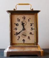 Junghaus zenélő utazó óra 16 cm magas (működőképes)