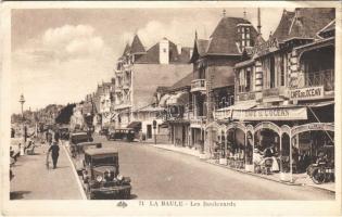 1931 La Baule, Les Boulevards, Hydrotherapie Maritime, Cafe del Ocean, billiard, automobiles (EK)