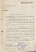 1947 Grősz József (1887-1961) kalocsai érsek autográf aláírása Koszterszitz József, írói nevén Koszter atya (1898-1970) kanonoknak, a kisszemináriumi igazgatónak címzett levélen, fejléces papíron, hajtásnyommal, lyukasztva