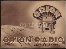 1941 Orion rádió képes árjegyzéke, 24p