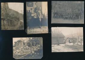cca 1914-1918 Vegyes katonai fotó tétel az I. világháborúból, némelyik hátoldalon feliratozva, 7,5×11 cm