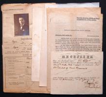 1838-1945 34 db vegyes irat, benne sok rendőrségi és Vitézi Rend peres irat