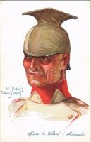 Officier de Uhlans (allemand) / WWI military art postcard. Visé Paris No. 25. Leurs Caboches s: Em. Dupuis