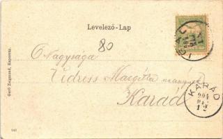 1904 Kaposvár, "Einzel Marsch" A. cs. és kir. laktanyában, katonák. Gerő Zsigmond 143. Art...