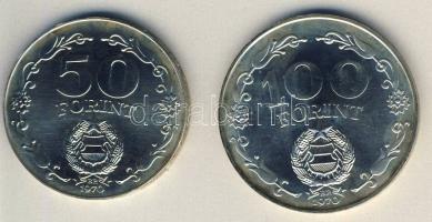 1970. 50Ft Ag + 100Ft Ag "Felszabadulás" pár T:BU