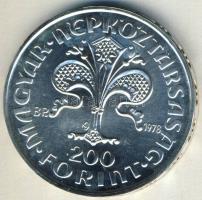 1978. 200Ft Ag "Első magyar aranyforint" T:BU