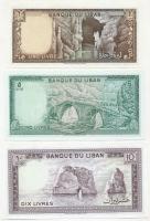 Libanon 1964-1988. 1L + 5L + 10L T:I- 
Lebanon 1964-1988. 1 Livre + 5 Livres + 10 Livre C:AU