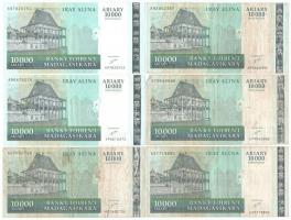 Madagaszkár 2003. 10.000A (6x) T:III 
Madagascar 2003. 10.000 Ariary (6x) C:F