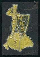 HKS Nagy-Magyarországot ábrázoló matrica, papírlapon, 4,5×2,5 cm