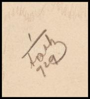 Tóth Gyula (1891-1970): Madarak, 1929. Ceruza, papír, jelzett, 20x17 cm