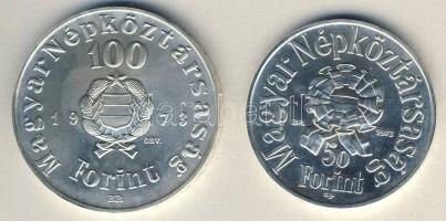 1973. 50Ft Ag + 100Ft Ag "Petőfi" T:BU