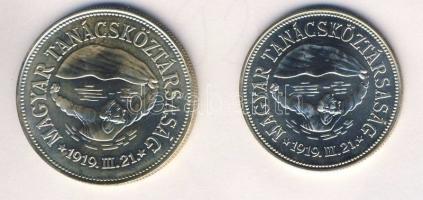 1969. 50Ft Ag + 100Ft Ag "Tanácsköztársaság" pár T:BU