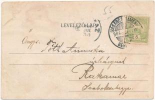 1906 Vásárosnamény, Námény; Dohány beváltó hivatali raktárak (ázott / wet damage)