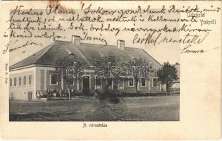 1907 Visk, Vyshkovo (Máramaros); városháza. Katz H. kiadása / town hall