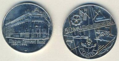 1974. 50Ft Ag + 100Ft Ag "50 éves az MNB" T:BU Eredeti díszdobozban!