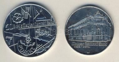 1974. 50Ft Ag + 100Ft Ag "50 éves az MNB" T:BU
