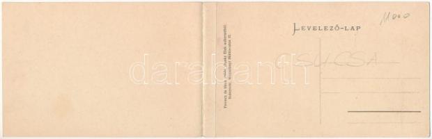 Csucsa, Ciucea; Dunky Elek műterméből, két részes kihajtható panorámalap / 2-tiled folding panoramac...