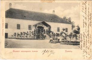 1901 Szántó, Santovka; Szántói savanyúvíz forrás, kastély. Divald Károly / mineral water spring, castle (EK)