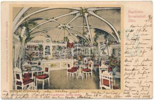 1903 Nagyszeben, Hermannstadt, Sibiu; Julius Boda cukrászdája, belső. Jos. Drotleff / Conditorei / confectionery, interior (apró szakadás / tiny tear)